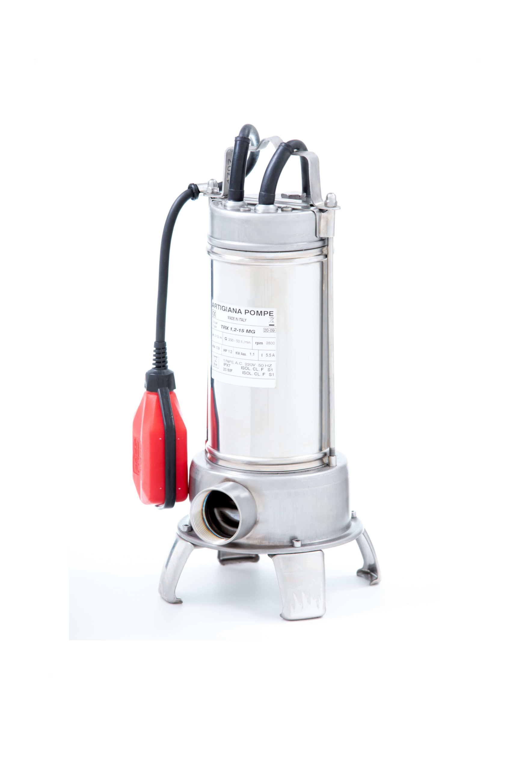 Pompa ad immersione per acque sporche HP 1,2 trituratrice – KW 1